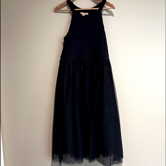 Beautiful Sleeveless Navy Blue Dress Size 10! Comfortable With Tule On Bottom!👗 - Picture 1 of 5